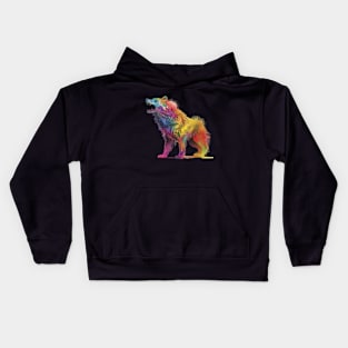 Beware The Rainbow Wolf Kids Hoodie